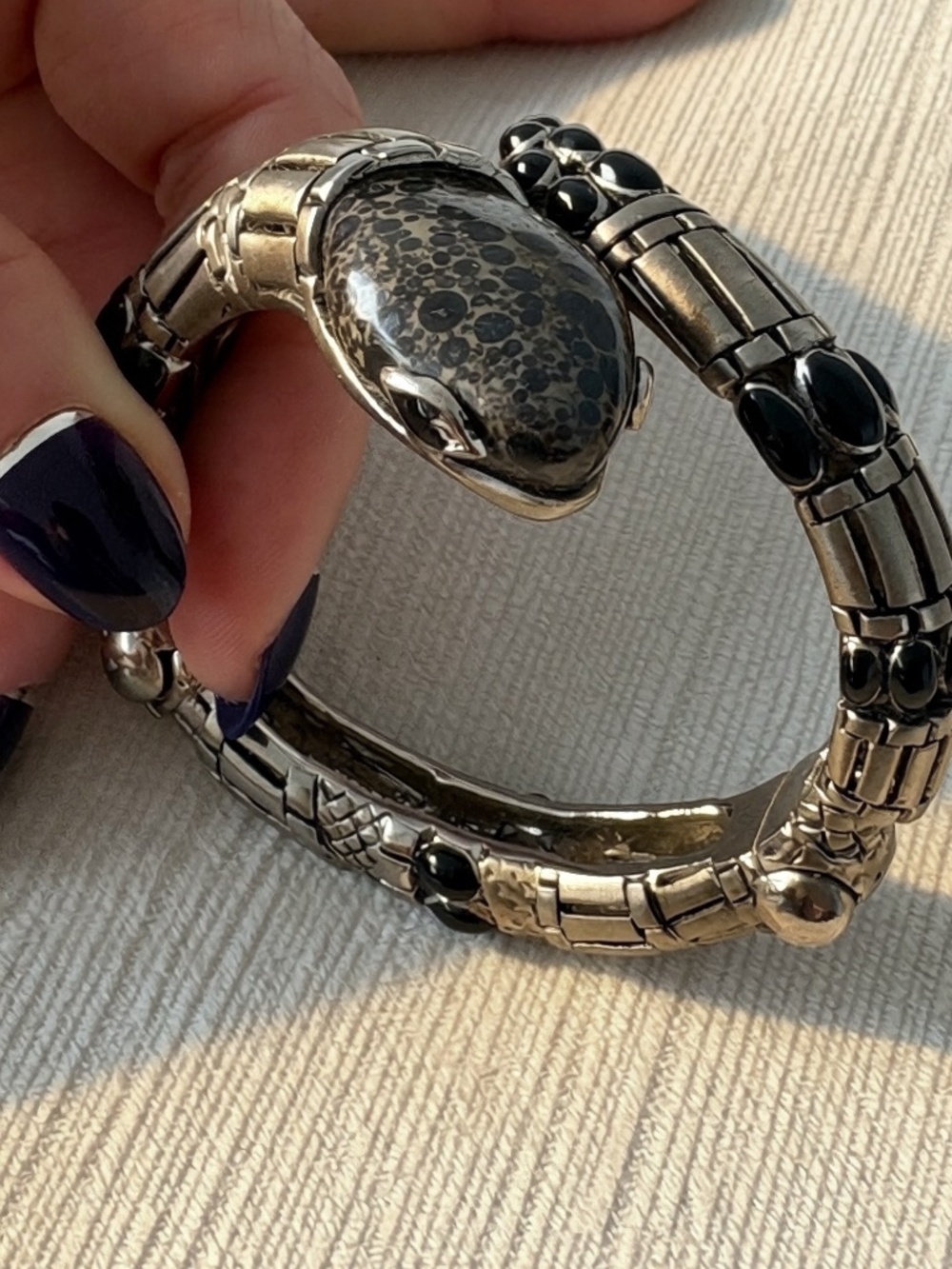 Roberto Cavalli Serpent Snake Bangle Bracelet Made in Italy - Picture 2 of 5